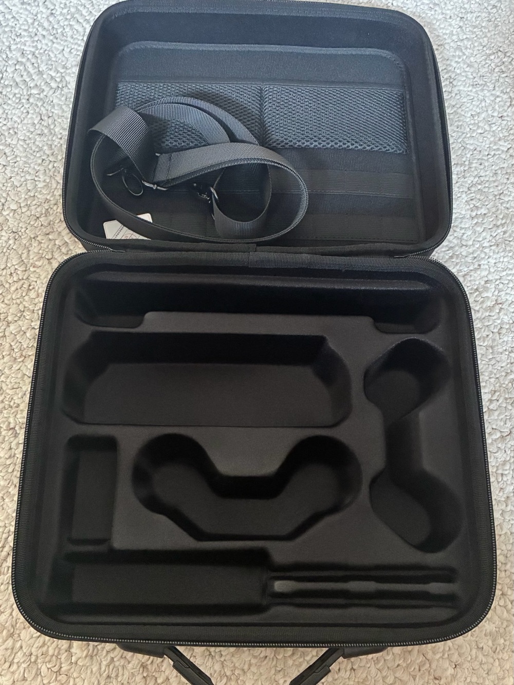 Universal Black EVA Hard Shell Electronics Case with Adjustable Strap